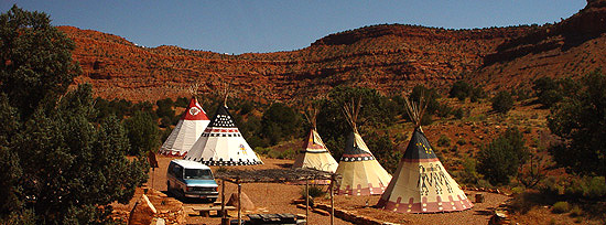 アメリカ・インディアン居留地にあるキャンプ場